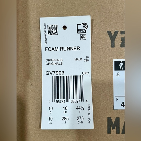 Authentic Yeezy foam runners size 10 great condition. Color midnight Blue/black - Picture 3 of 15